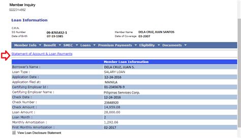 sss loan statement of account.